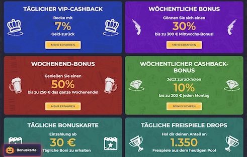 Rolling Slots Bonusübersicht