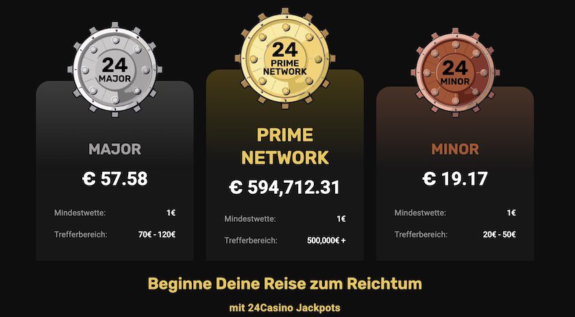 24Casino Internal Jackpots