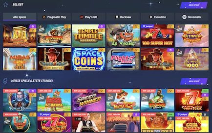 Jet Casino Spielübersicht