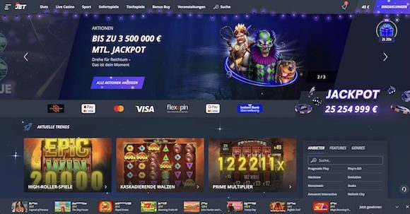 Jet Casino Startseite