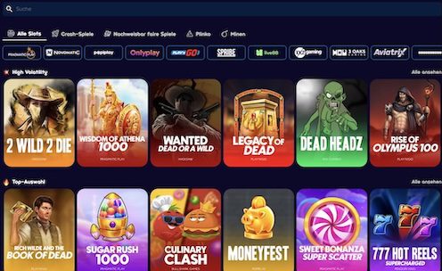 Spinsino Spielübersicht