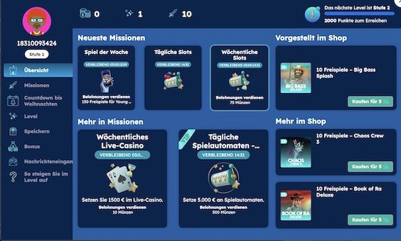 Spinsino Treueprogramm