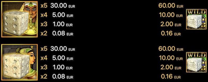 Dice of Ra Symbole 1/3