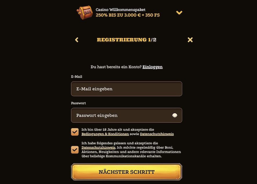 Lizaro Casino Registrierung