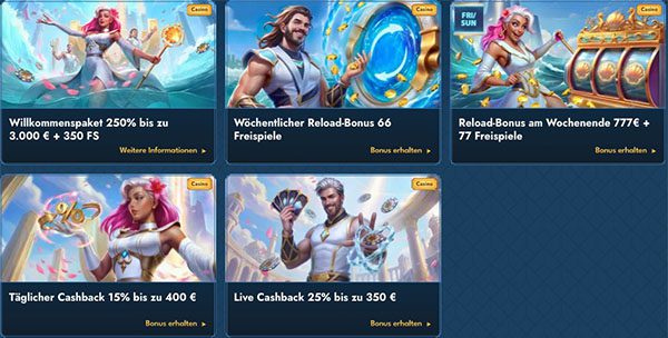 Casea Casino Bonusübersicht