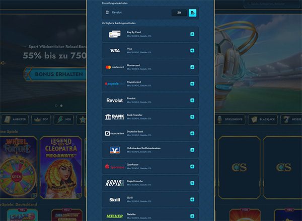 Casea Casino Zahlungsmethoden