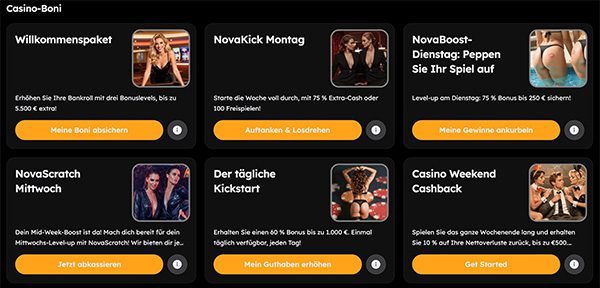 Vegas Nova Bonusangebote