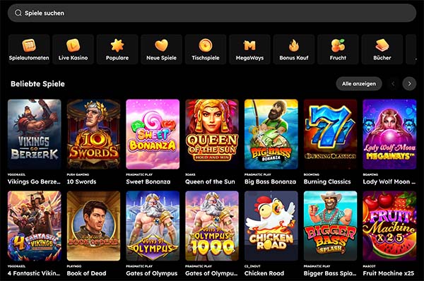 Vegas Nova Spielübersicht