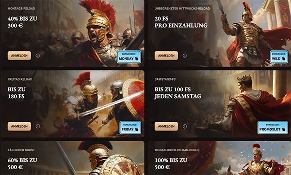 Legionbet Bonusübersicht