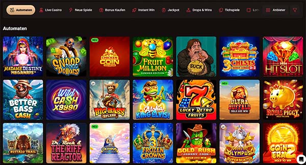 Legionbet Spielauswahl