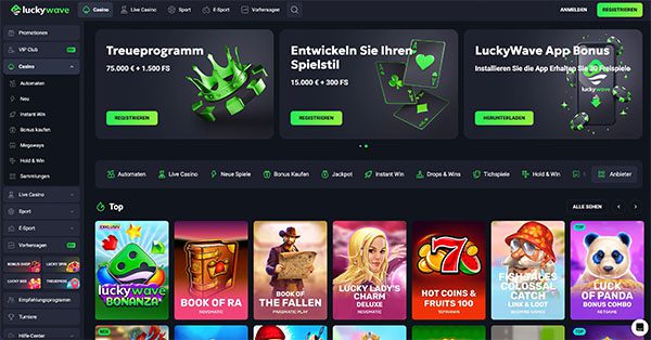 LuckyWave Startseite