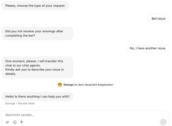 LuckyWave Kundenservice-Chat